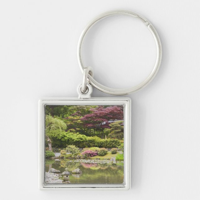 Llavero Flores en flor en el Jardín Japonés, (Frente)