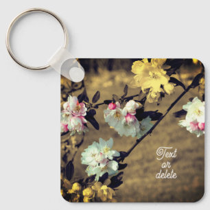Llavero Flores En Sepia Personalizadas