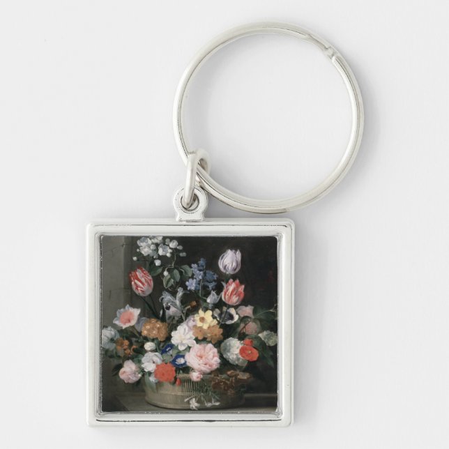 Llavero Flores en una cesta, 1650-56 (Frente)