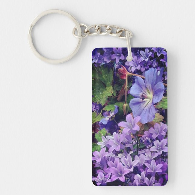 Llavero Flores moradas (Frente)