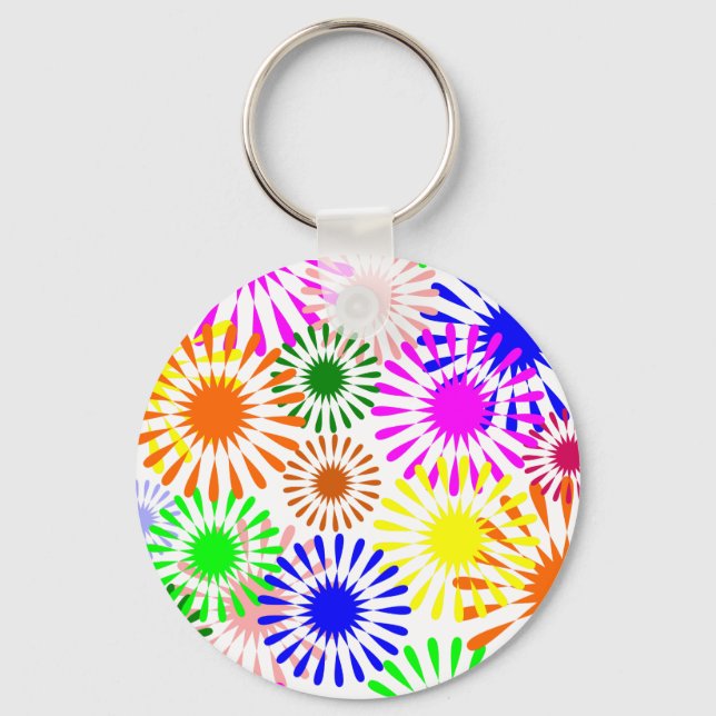 Llavero Flores multicolores (Anverso)