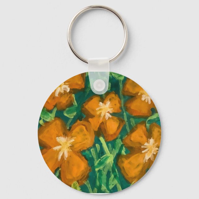 Llavero Flores naranjas (Anverso)