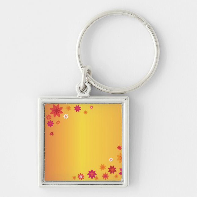 Llavero Flores naranjas (Frente)