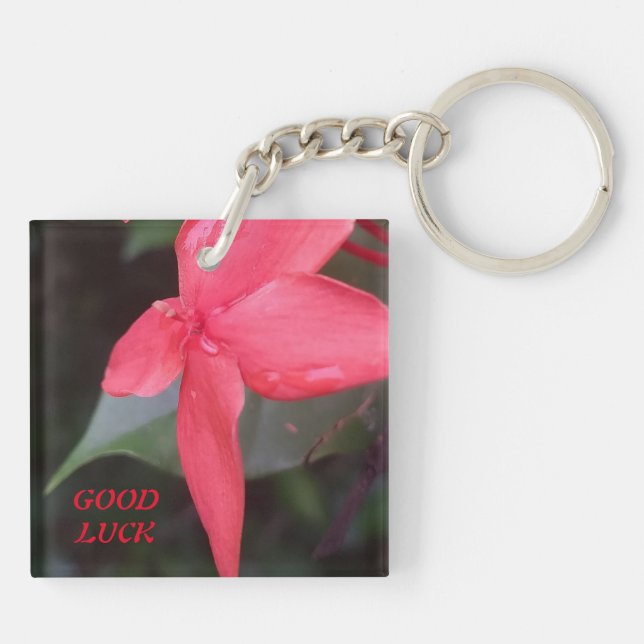 Llavero Flores naturales acrílicas del Keychain (Atrás)