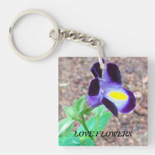 Llavero Flores naturales acrílicas del Keychain