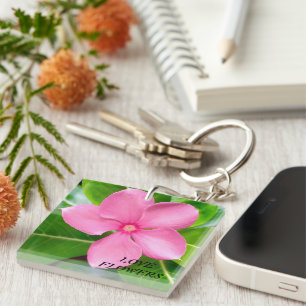 Llavero Flores naturales acrílicas del Keychain