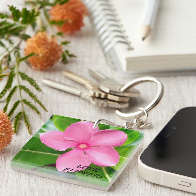 Llavero Flores naturales acrílicas del Keychain (Frente Derecha)
