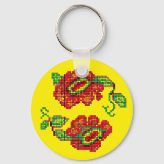 Llavero Flores Para Mi Belle II - Bkg Amarillo.