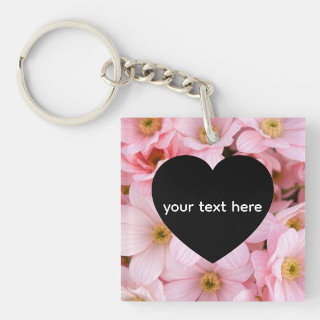Llavero flores personalizadas (Frente)