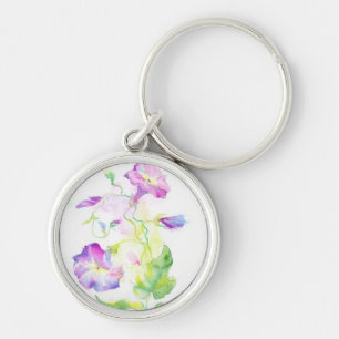 Llavero Flores pintadas de la enredadera de la acuarela