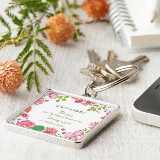 Llavero Flores religiosas en el 35° aniversario de los Bod (Lado)