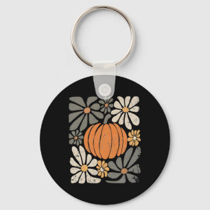 Llavero Flores Retro De Calabaza Boho Caen En El Otoño De