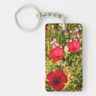 Llavero Flores rojas