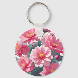 Llavero Flores Rosadas