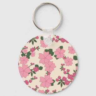 Llavero Flores rosadas de Bonito crudo