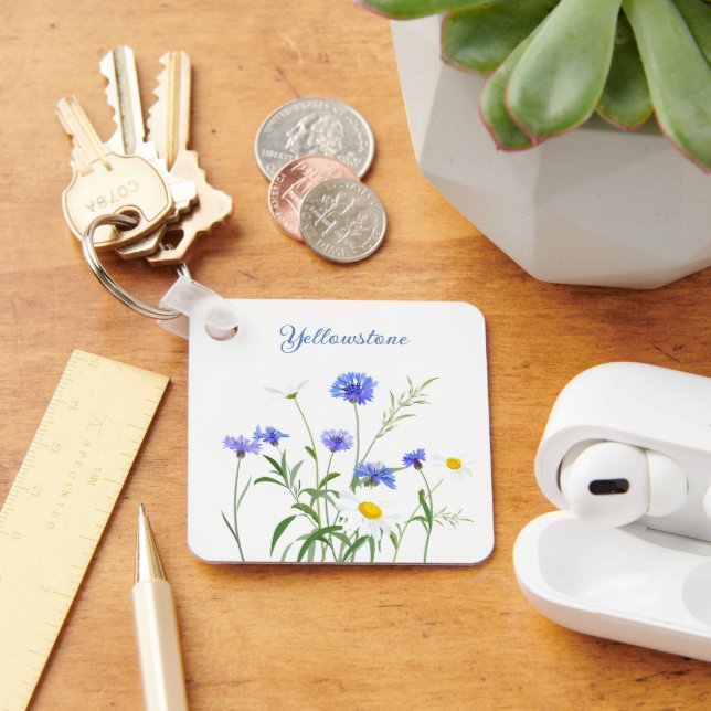 Llavero Flores silvestres de guijarros amarillentos (Escritorio )