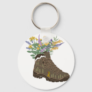 Llavero Flores silvestres en la camiseta de un campamento