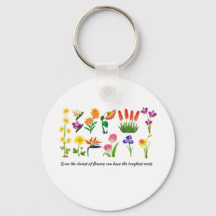 Llavero Flores silvestres Florales mujeres y chicas