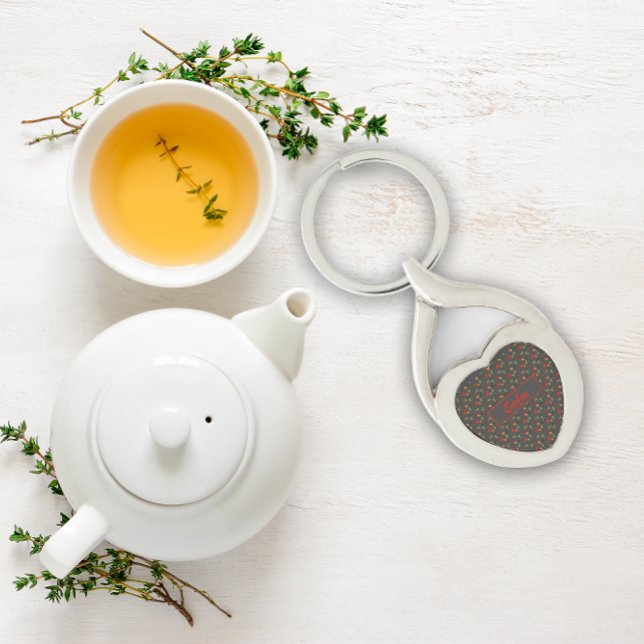 Llavero Flores silvestres nombre de patrón gris cadena de  (Subido por el creador)