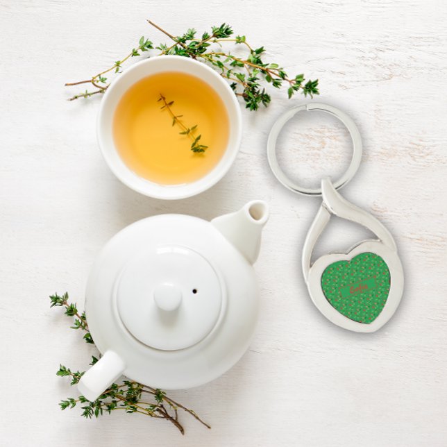 Llavero Flores silvestres nombre de patrón verde cadena de (Subido por el creador)