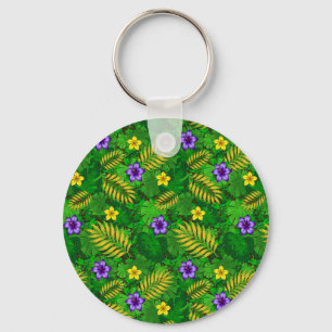Llavero flores tropicales
