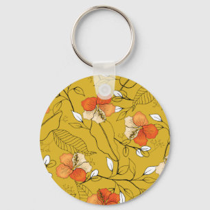 Llavero Flores Tropicales: Papel de escritorio exótico.