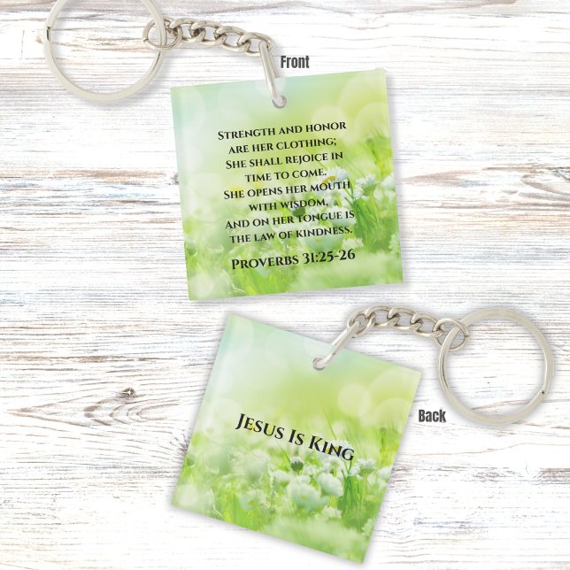 Llavero Flores verdes elegantes versos Inspiradores de la  (Subido por el creador)