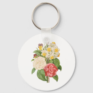 Llavero Flores vintage florales de Camelia Daffodil por Re