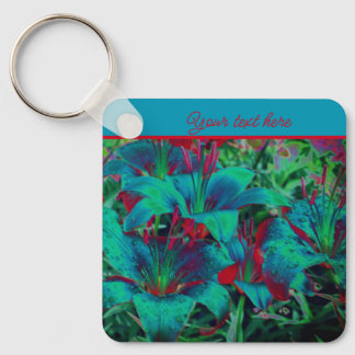 Llavero Flores Vivid Blue Lily Personalizadas
