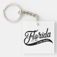Florida Es Mi Propio Keychain Acrílico De Typerfac