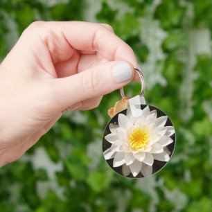 Llavero Flotante White Waterlily Lotus
