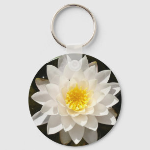 Llavero Flotante White Waterlily Lotus