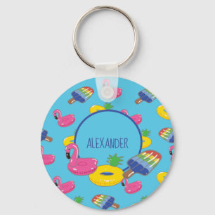 Llavero Flotas de piscina personalizadas con patrones