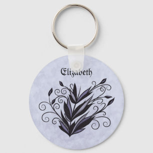 Llavero Flouril floral vegetal gótica nombre