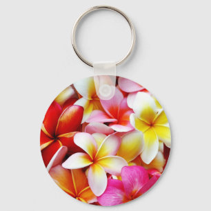 Llavero Flower Hawaii Personalizada Plumeria Frangipani