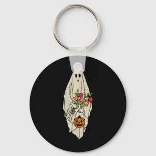 Llavero Flower Vintage Flower Floral Ghost Cute Funny Hall