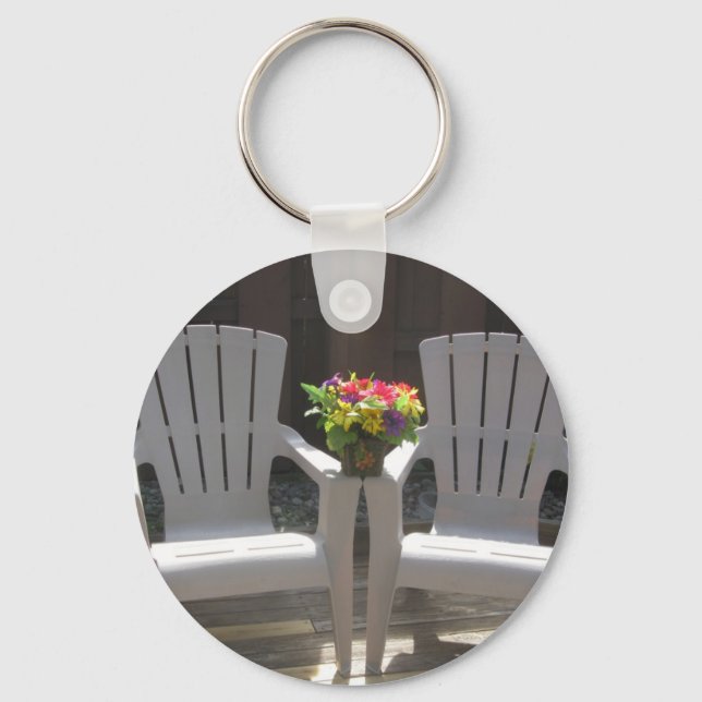 Llavero Flowers and Adirondack Chairs (Anverso)