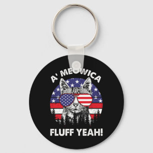 Llavero Fluff Yeah Patriótico Americano 4 De Julio G