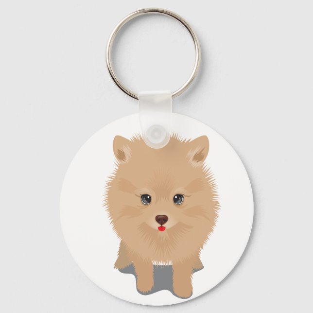 Llavero Fluffy Pomeranian (Anverso)