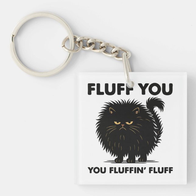 Llavero Fluffy Voluminoso Cat Life Kitty Style (Frente)