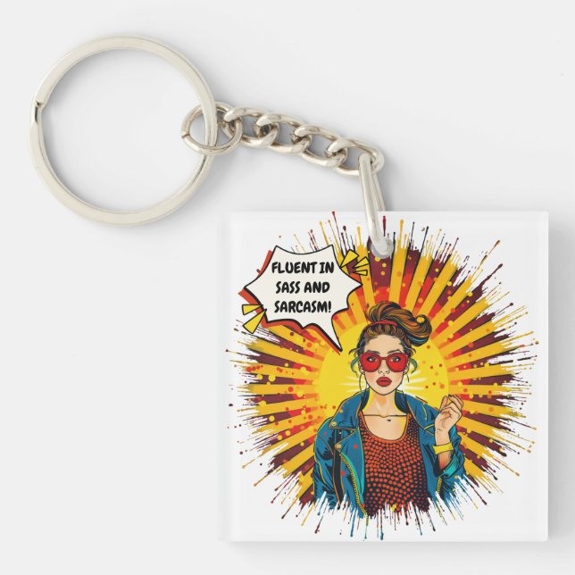 Llavero Fluidez En El Sass Y El Sarcasmo (Frente)