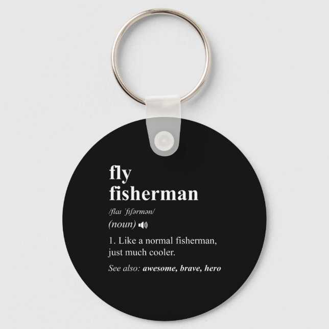Llavero Fly Fisherman Definition Funny Fly Fishing  (Anverso)