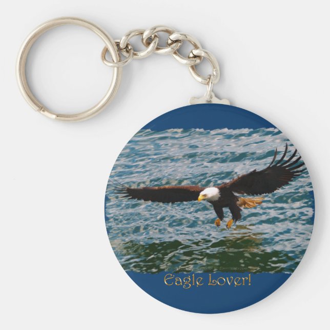 Llavero Flying Bald Eagle Fishing Wildlife keychain (Frente)