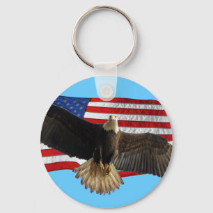 Llavero Flying Bald Eagle USA Regalo Patriótico