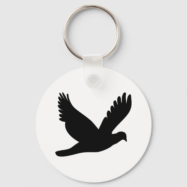 Llavero Flying Dove Silhouette (Anverso)