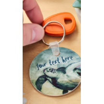 Flying Green Sea Turtle | Keychain