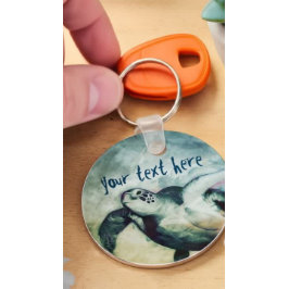 Llavero Flying Green Sea Turtle | Keychain