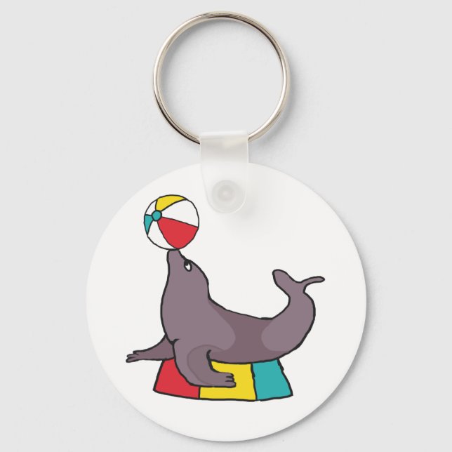 Llavero Foca de circo actuando (Anverso)