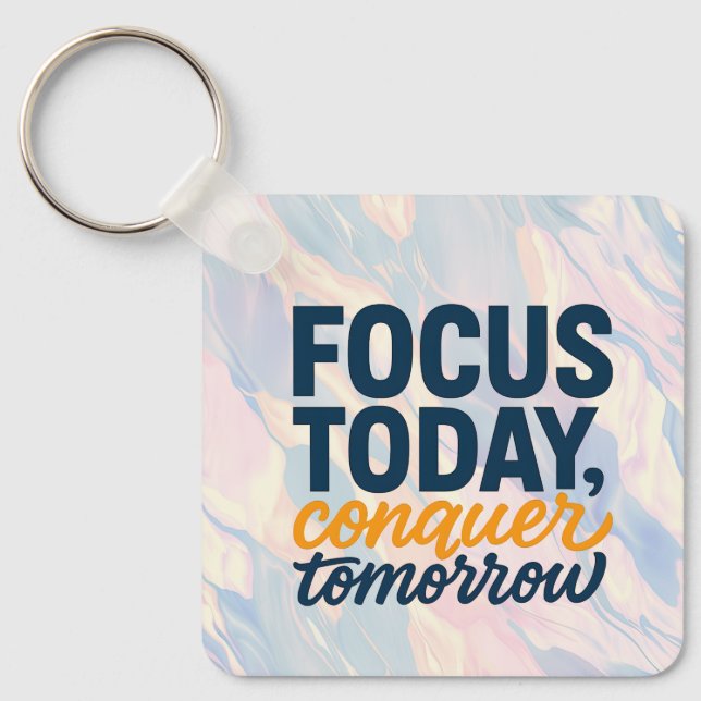 Llavero Foco hoy, conquistar el mañana" Motivación (Anverso)