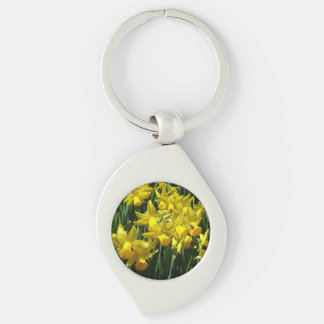 Llavero Focos amarillos y flores de primavera alegres